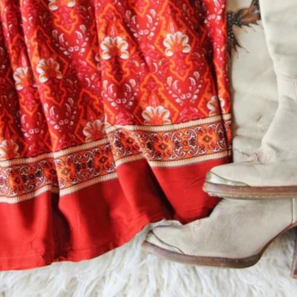 Boho Floral Print Tunic Mini Dress - Picture 10 of 12